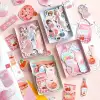 Korean stationery planner decoration stickers, fresh and cute box set, creative and adorable anime cartoon DIY VC diary stickers details Picture